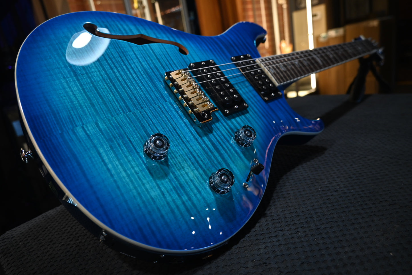 PRS SE Custom 24 Semi-Hollow Piezo - Lake Blue Guitar #5308