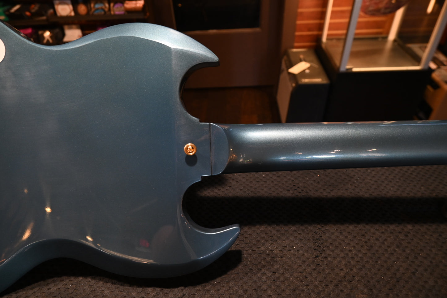Gibson Custom Shop 1963 Les Paul SG Custom 3-Pickup Bigsby VOS “Hendrix” PSL - Pelham Blue Guitar #4363