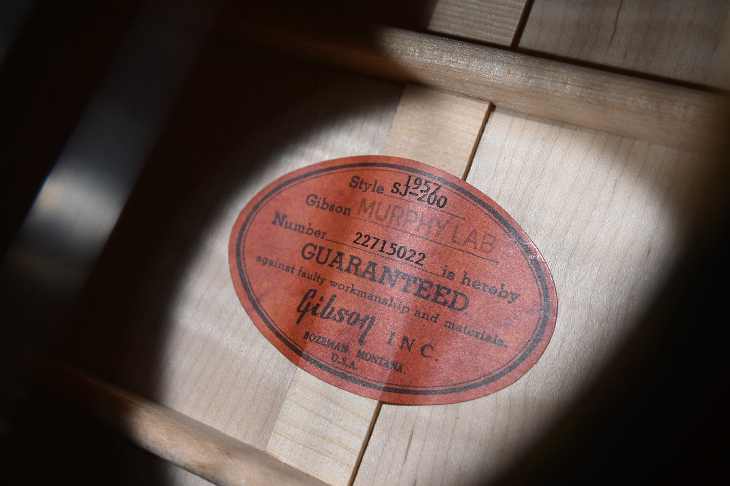 Gibson Custom Shop 1957 SJ-200 Murphy Lab Light Aged - Vintage Sunburst Guitar #4001