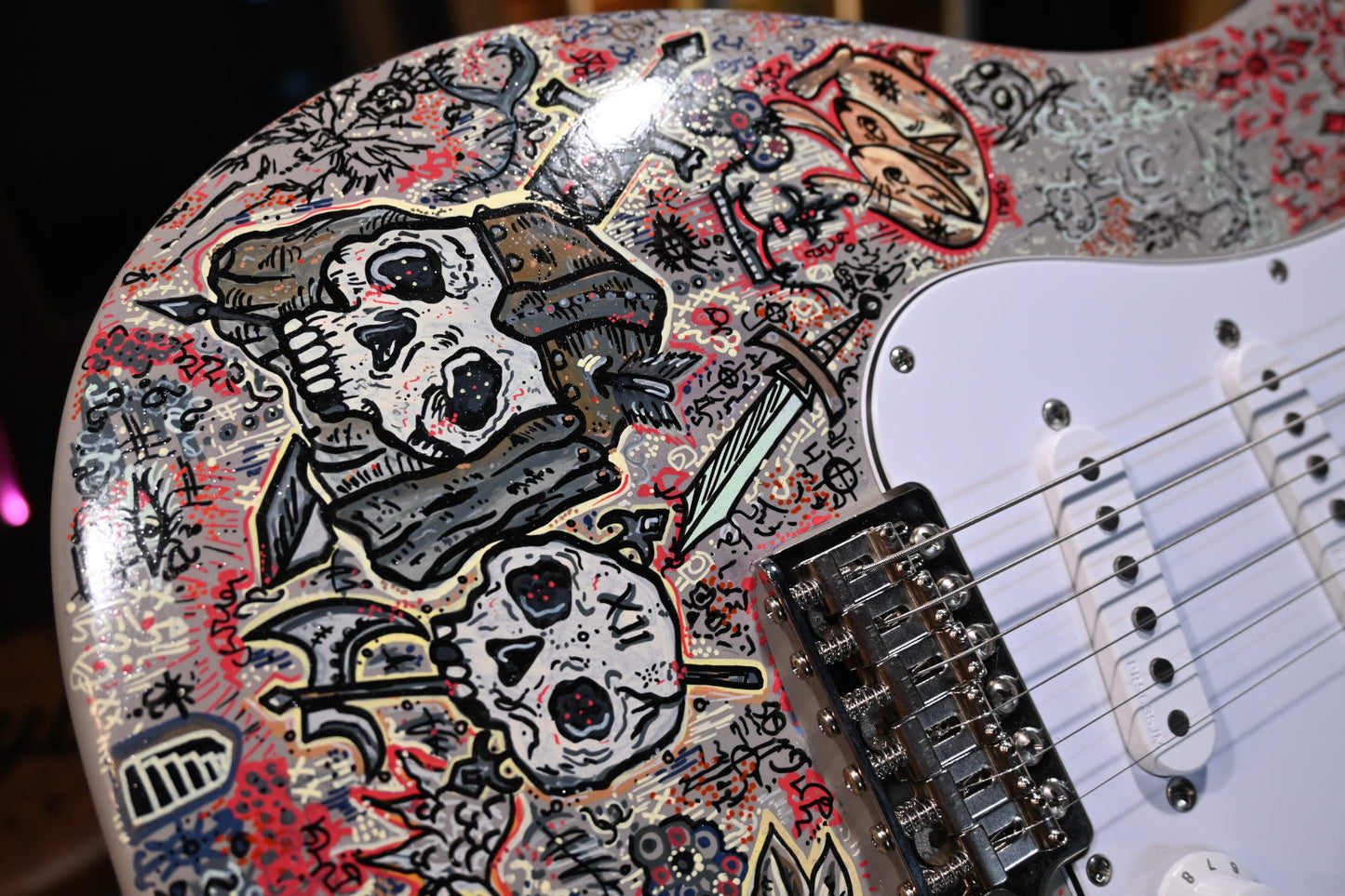 PRS Silver Sky Danville Music x Rosati “Skull Menagerie” 2026 - Moc Sand Satin Guitar #4866
