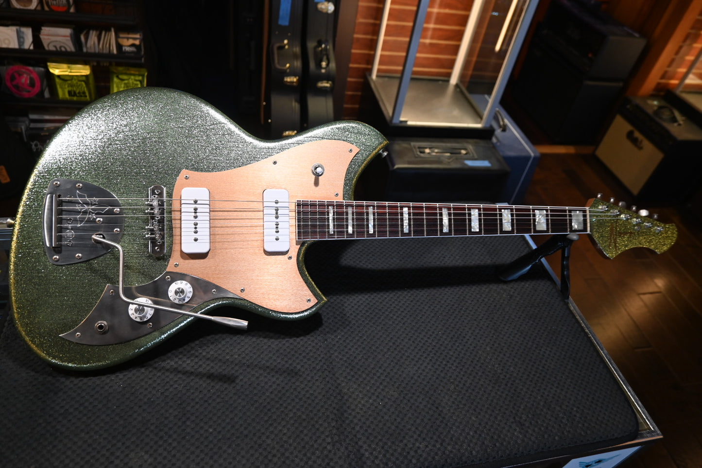 Novo Serus J Custom - Coke Bottle Green Sparkle Guitar #5025