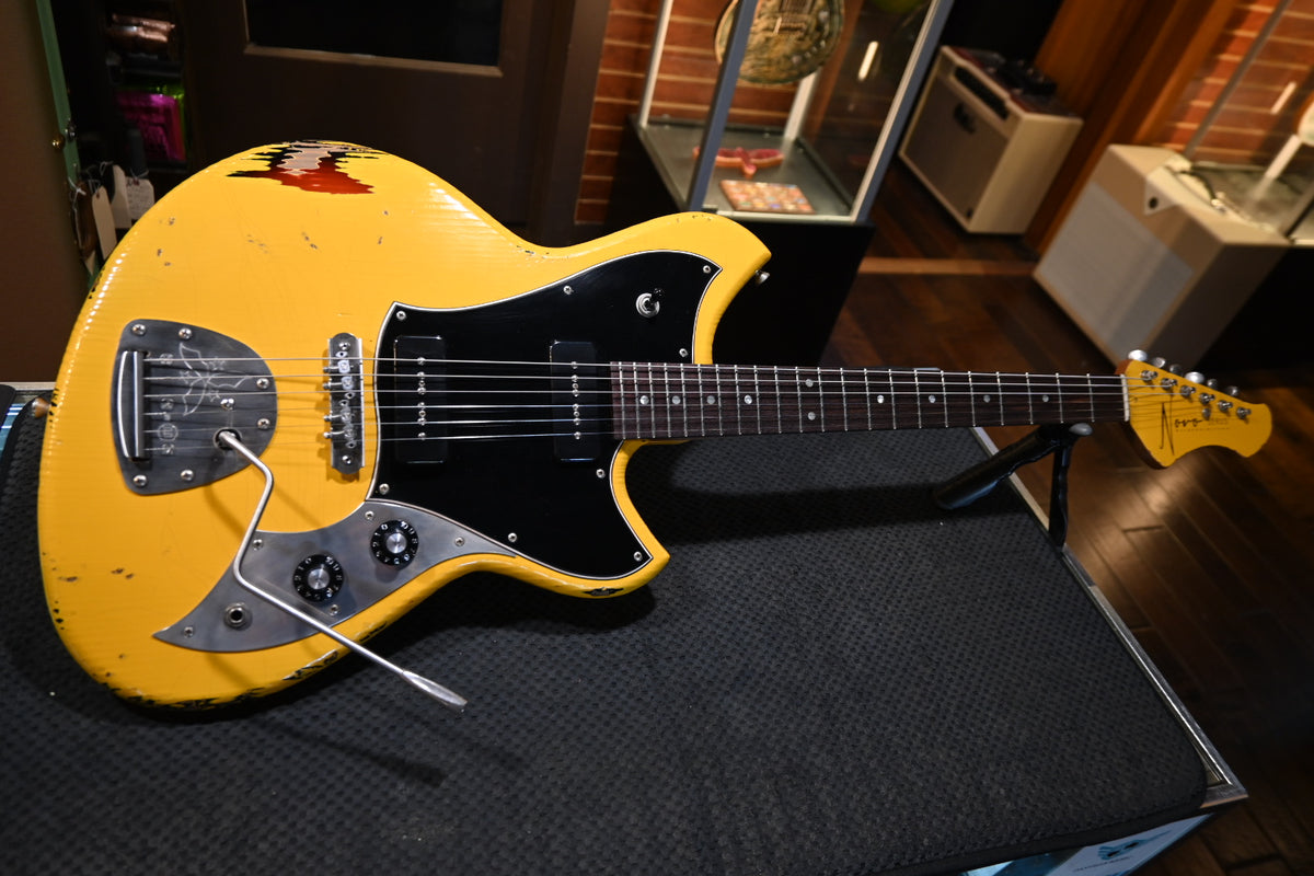 Novo Serus J - Vandalism Yellow over ‘64 3-Tone Burst Guitar #1336