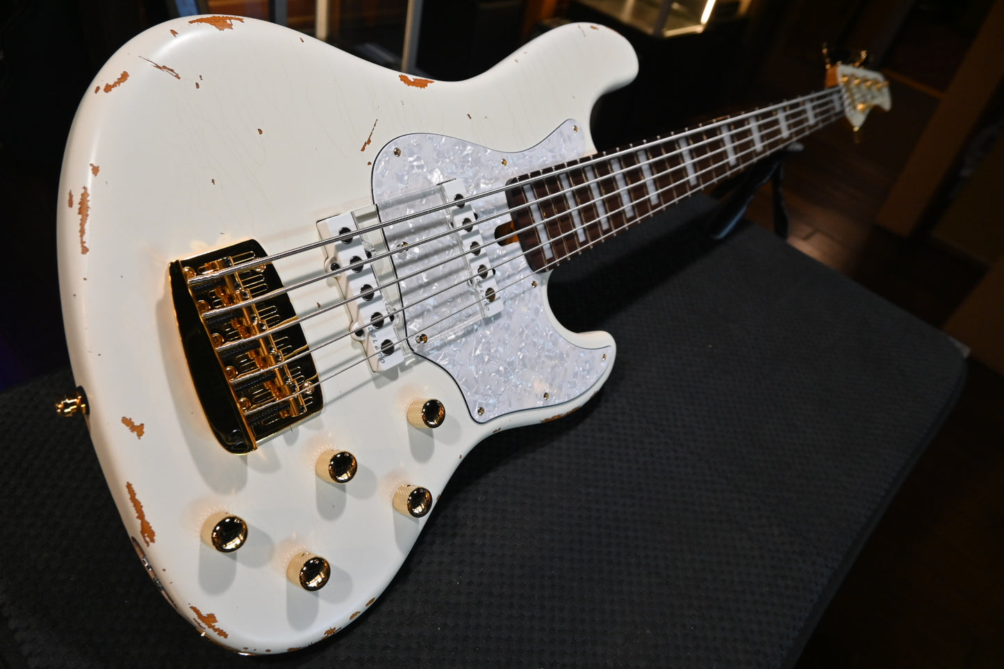 Mayones Jabba HF Aged Blonde 5 - Monolith Aged Blond Nitro Bass #1340 - Danville Music
