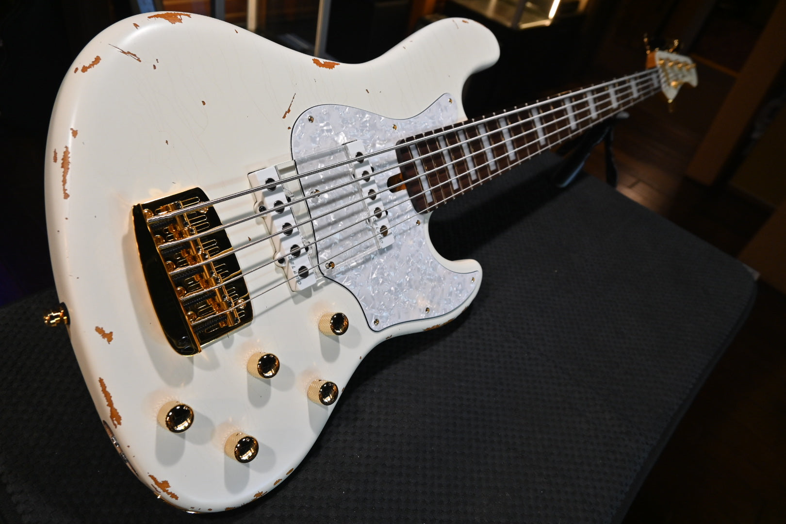 Mayones Jabba HF Aged Blonde 5 - Monolith Aged Blond Nitro Bass #1340 - Danville Music