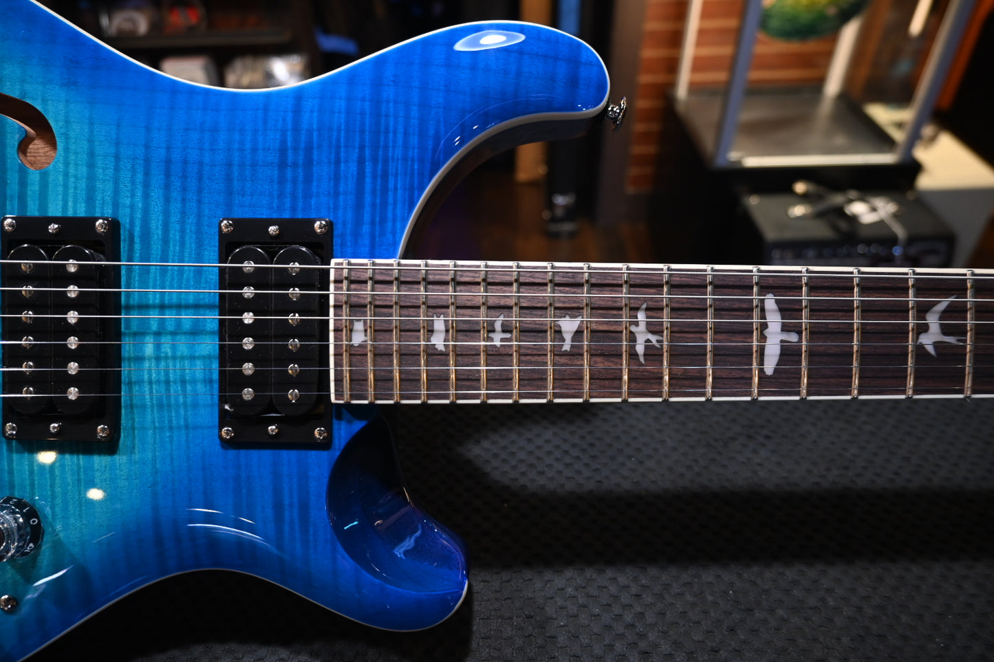 PRS SE Custom 24 Semi-Hollow Piezo - Lake Blue Guitar #5308