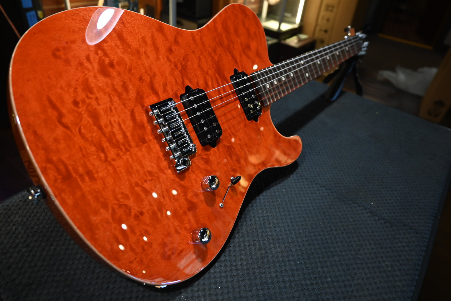 Suhr Oso Figured Maple - Custom Orange Stain Guitar #9358