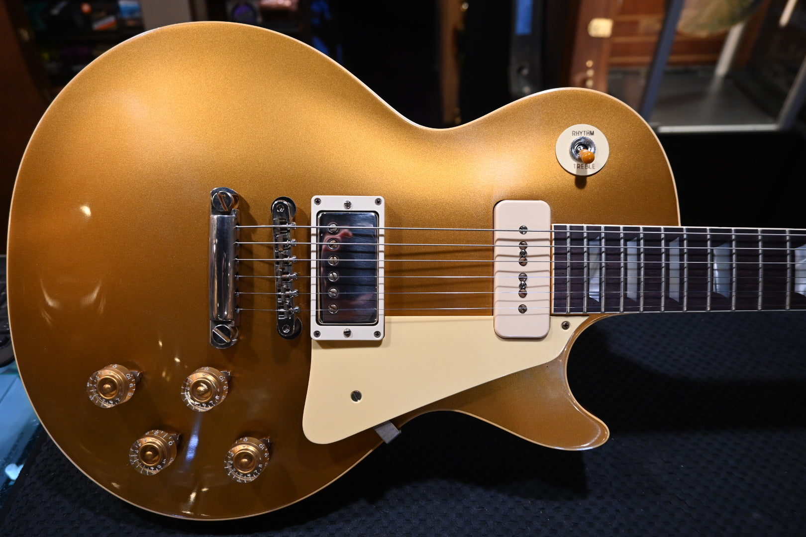 Gibson Custom Shop 1956 Les Paul Standard Reissue Goldtop VOS PSL - Double Gold Guitar #5204 - Danville Music