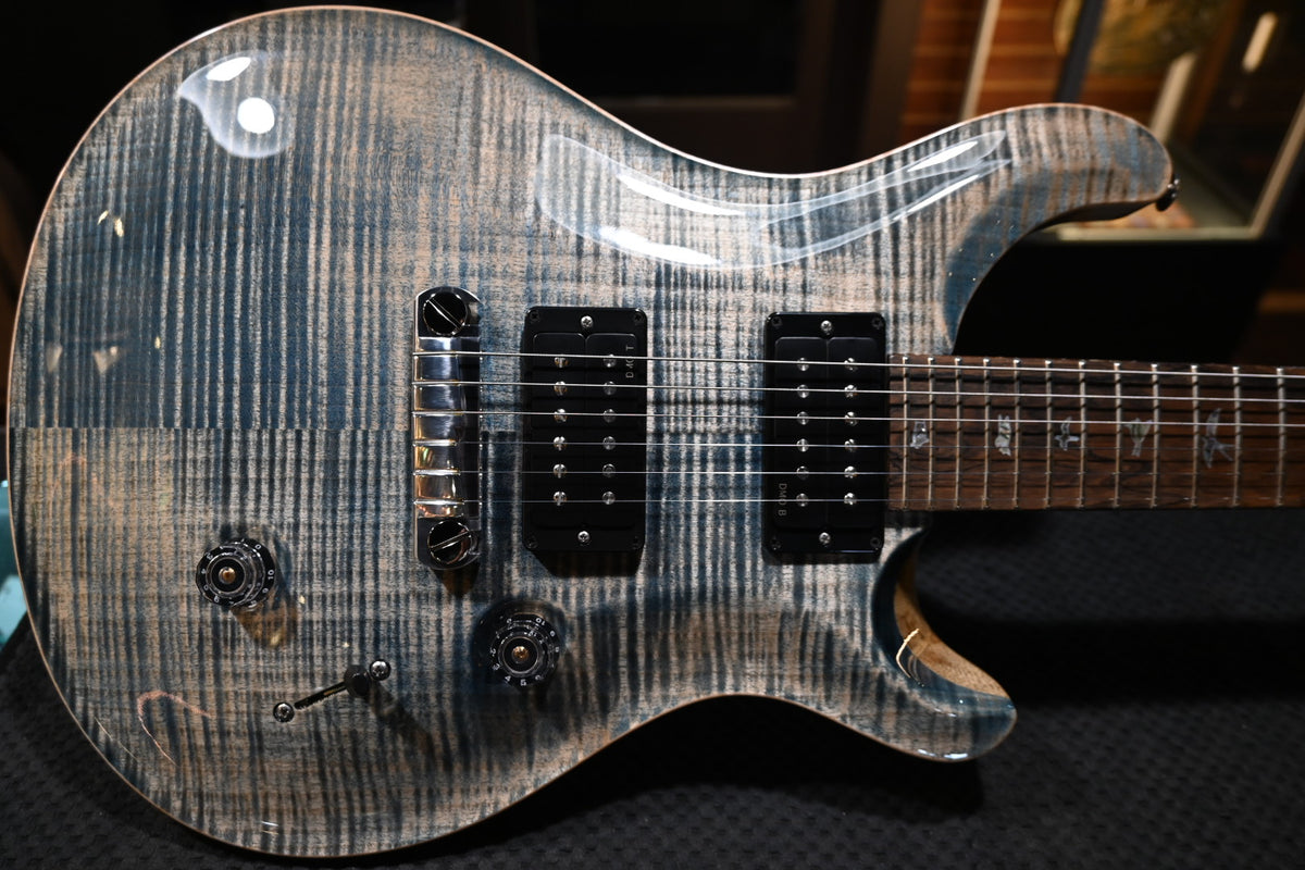PRS Wood Library Custom 24 Stoptail Limited Edition 10-Top - Faded Whale Blue Guitar #0489