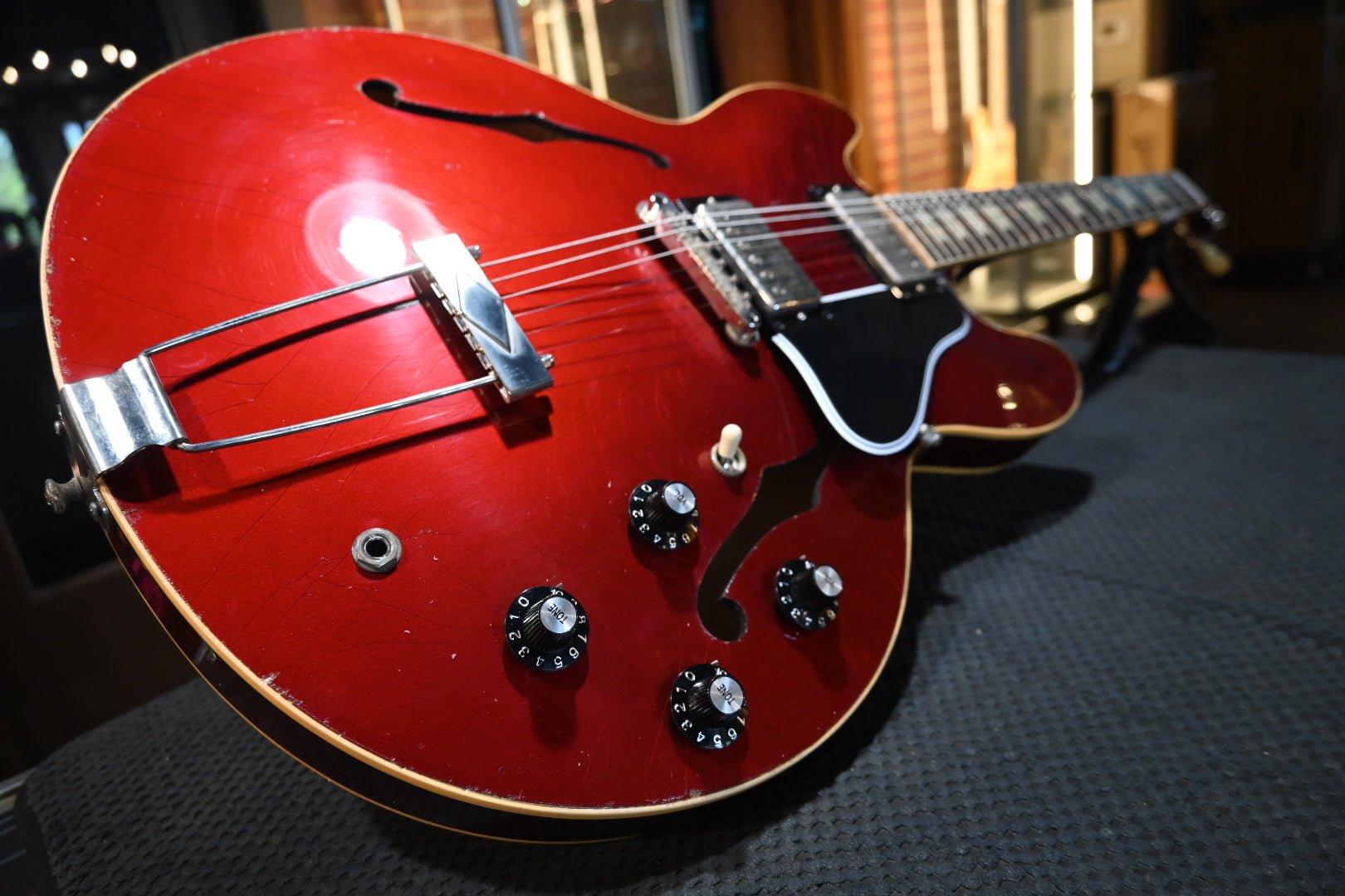Gibson Custom Shop 1964 ES-335 Reissue Light Aged - Sparkling Burgundy Guitar #0735 - Danville Music