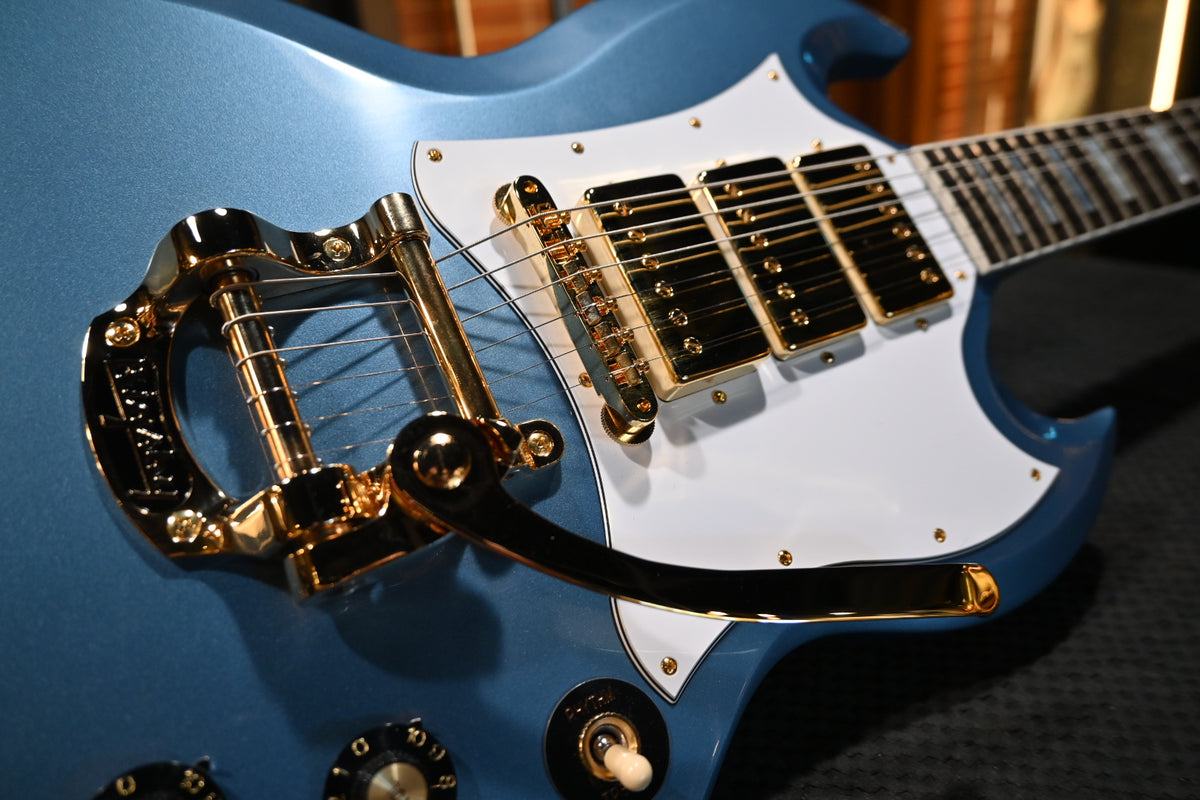 Gibson Custom Shop 1963 Les Paul SG Custom 3-Pickup Bigsby VOS “Hendrix” PSL - Pelham Blue Guitar #1533