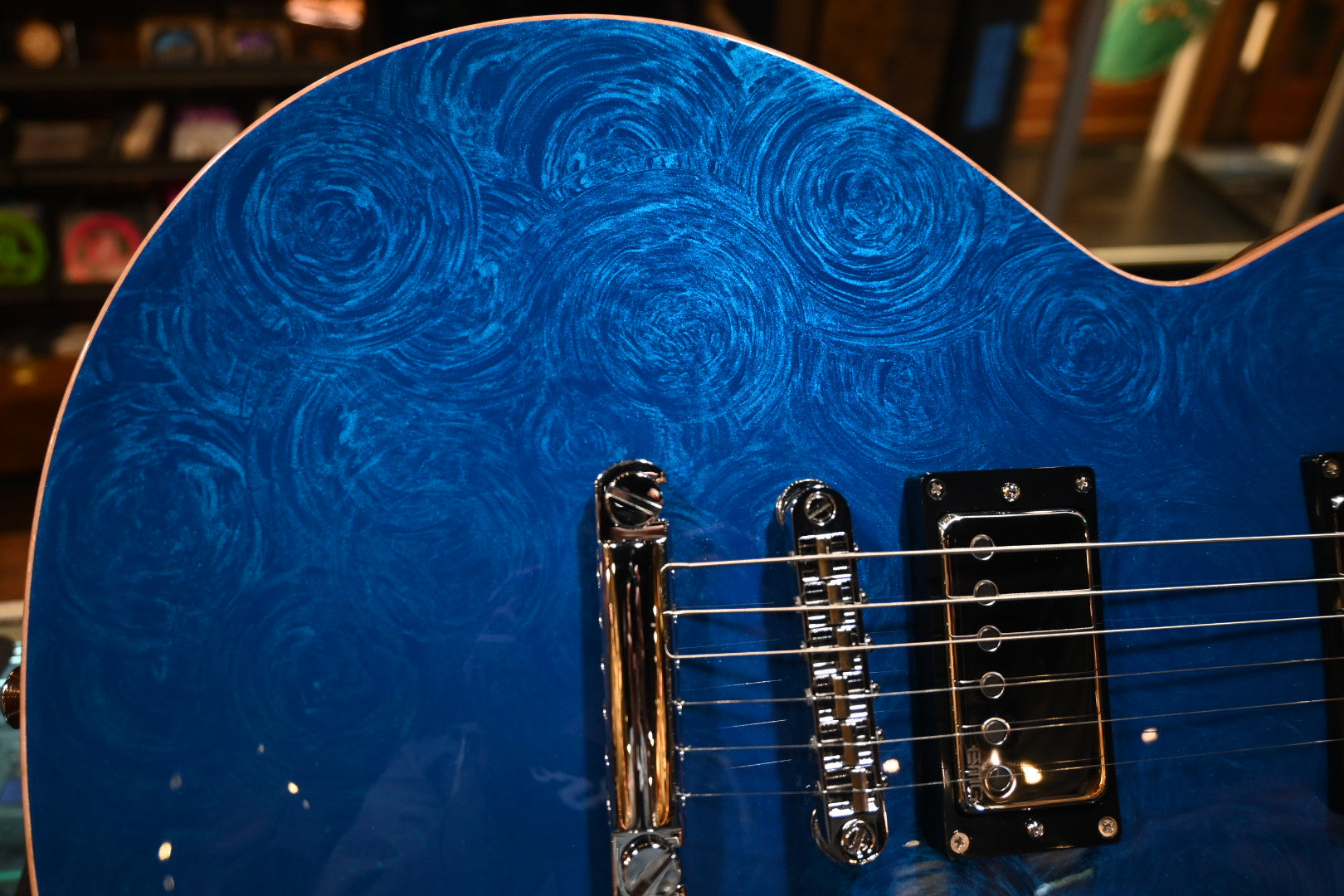 ESP Eclipse USA 2025 - Galaxy Blue Marble Guitar #5222 - Danville Music