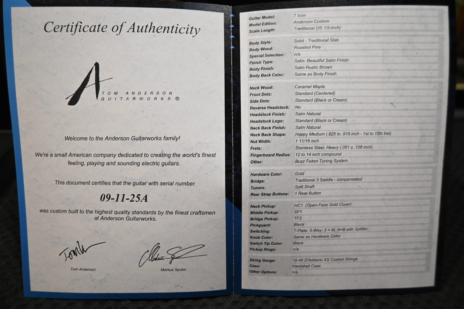 Tom Anderson T Icon Roasted Pine - Satin Rustic Brown Guitar #125A - Danville Music