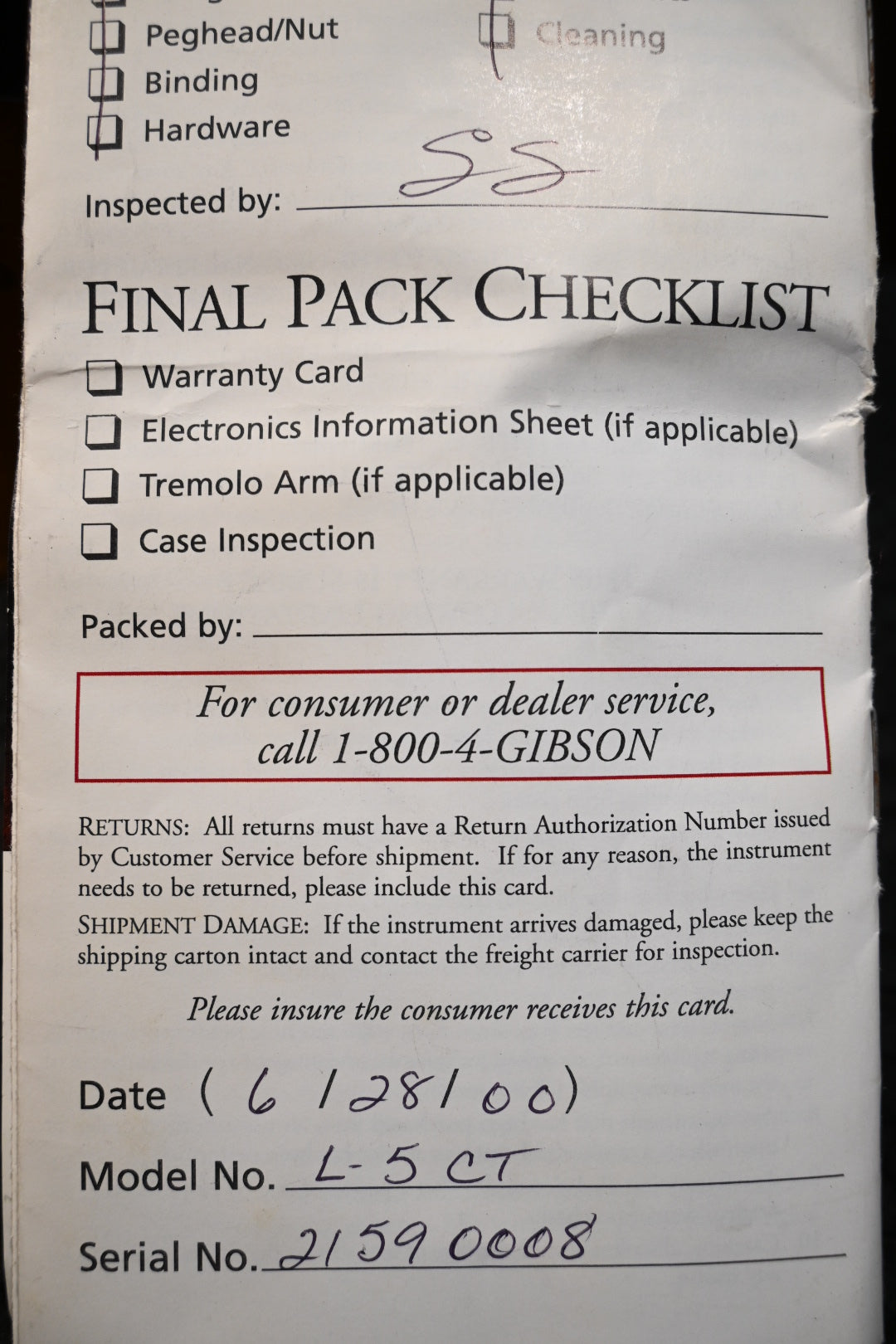 Gibson Custom Shop L-5 CT 2000 - Cherry Red Guitar #0008 - Danville Music