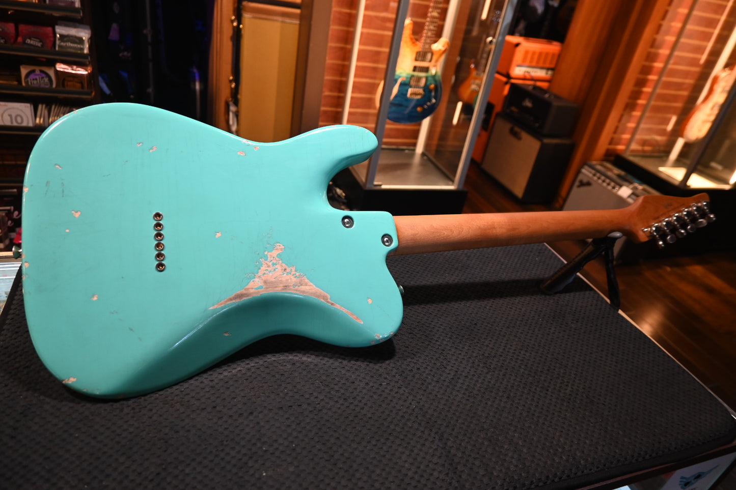 Tom Anderson T Icon In-Distress Level 3 2023 - Seafoam Green Guitar #523A - Danville Music