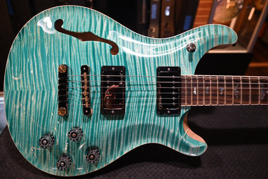 PRS Wood Library McCarty 594 Semi-Hollow Danville Music 35th Anniversary Artist Top - Bahamian Blue Guitar #8196