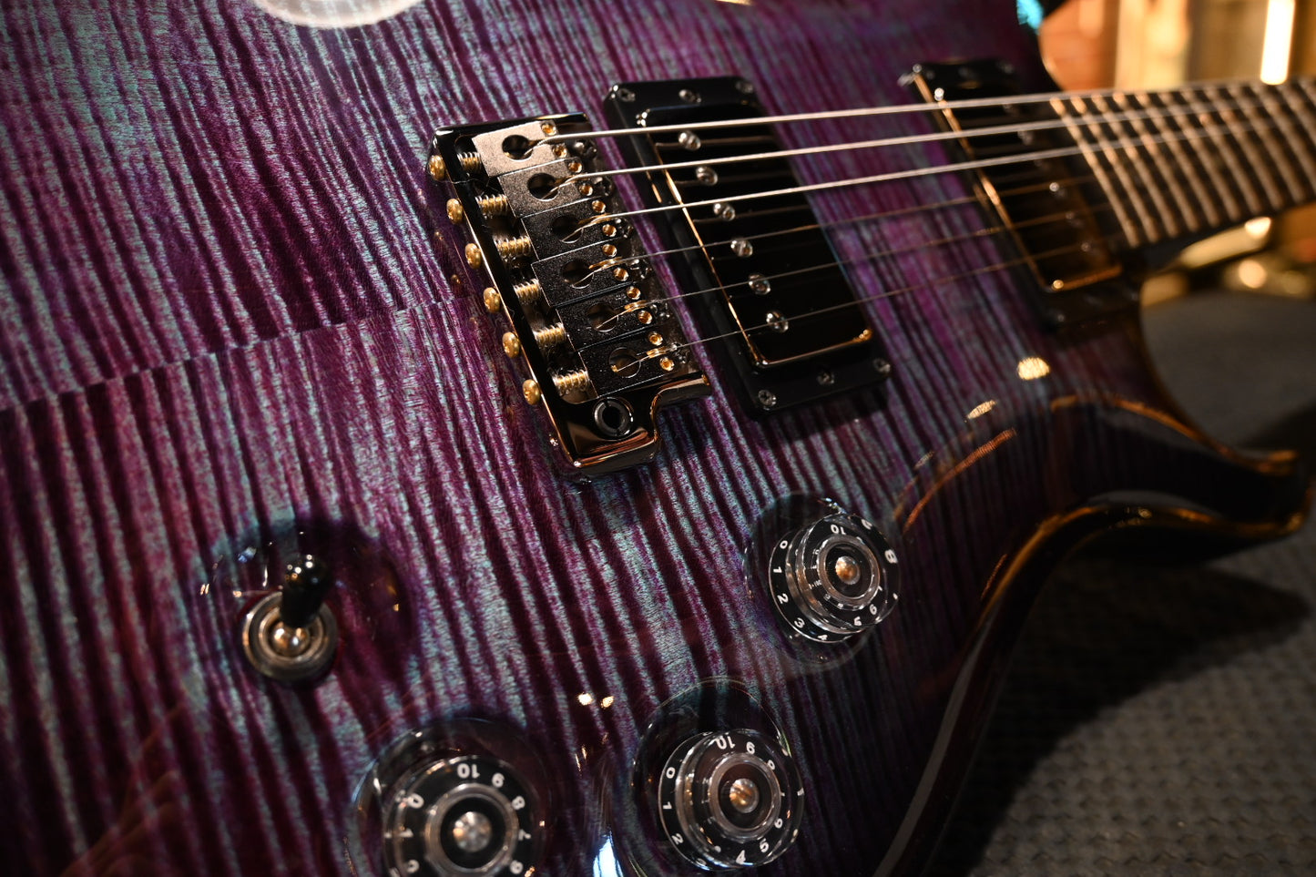 PRS Wood Library DGT 10-Top Ebony - Violet Smokewrap Burst Guitar #2557