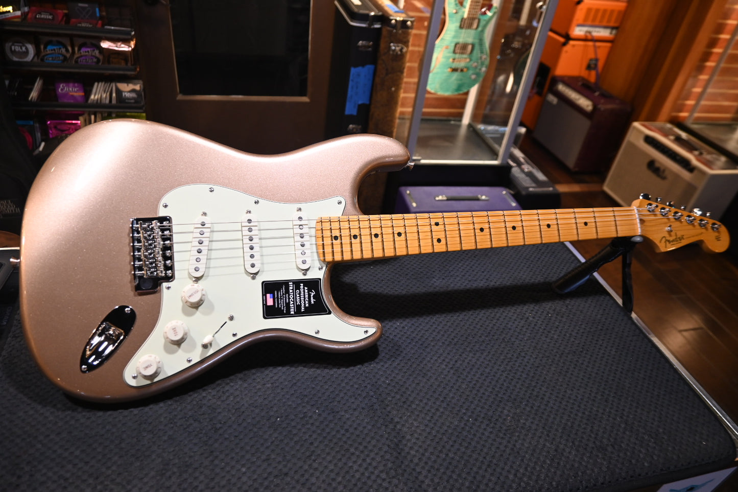 Fender American Professional Classic Stratocaster - Faded Firemist Gold Guitar #0216