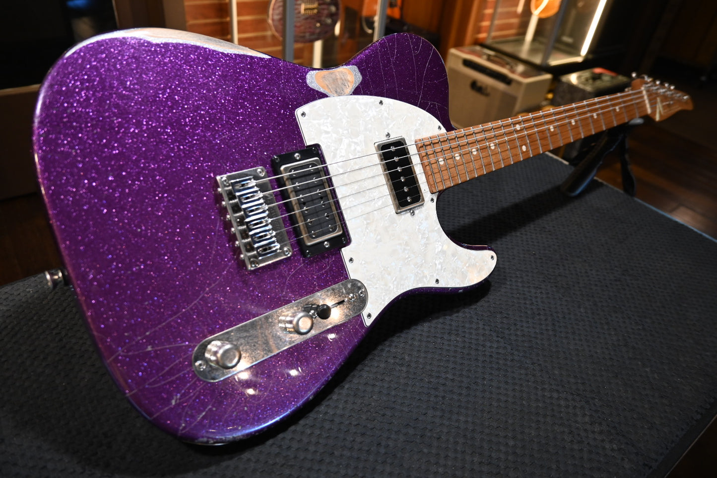 Tom Anderson T Classic In-Distress 2025 - Big Sparkle Purple Guitar #125A