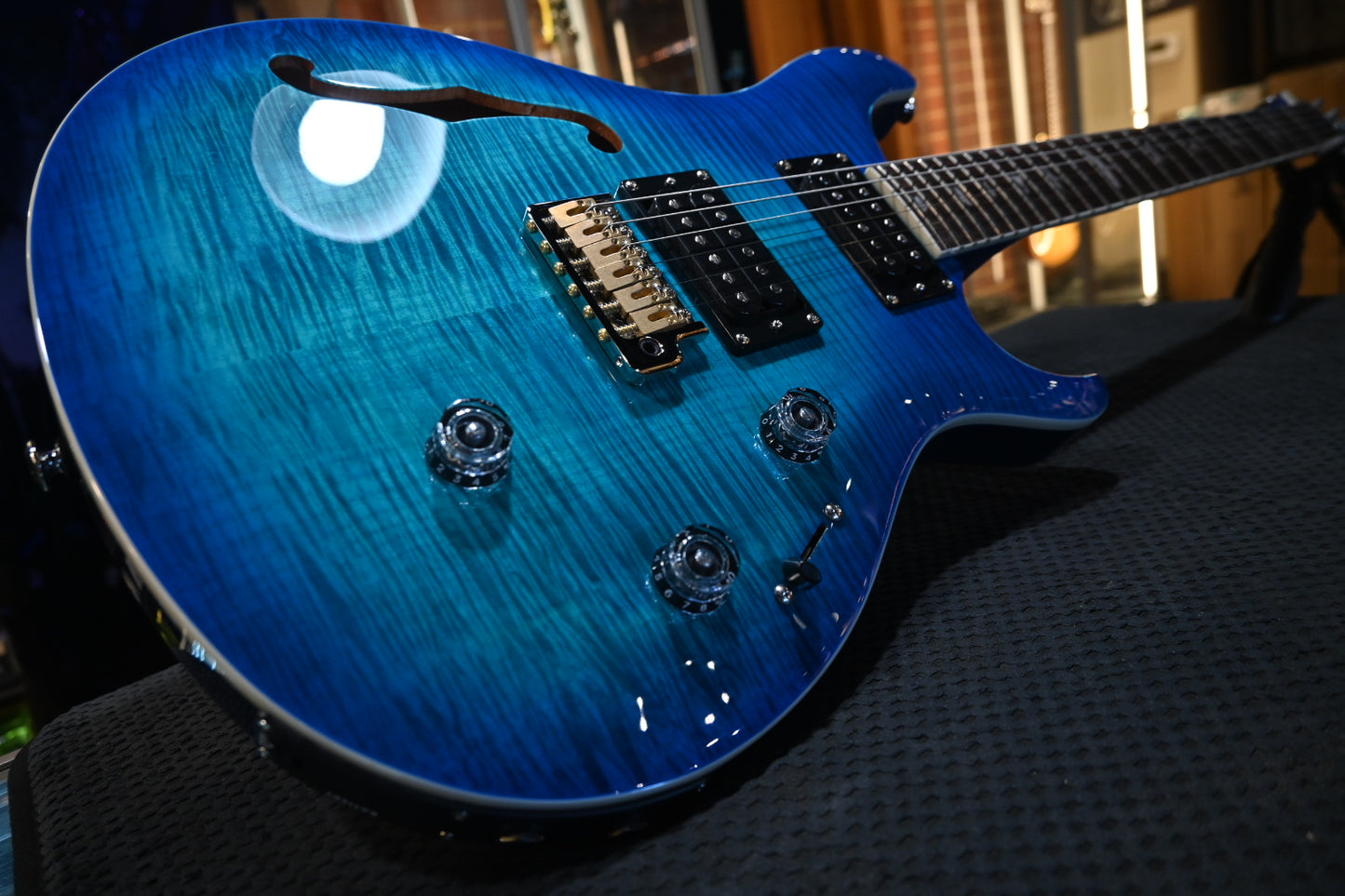 PRS SE Custom 24 Semi-Hollow Piezo - Lake Blue Guitar #5328