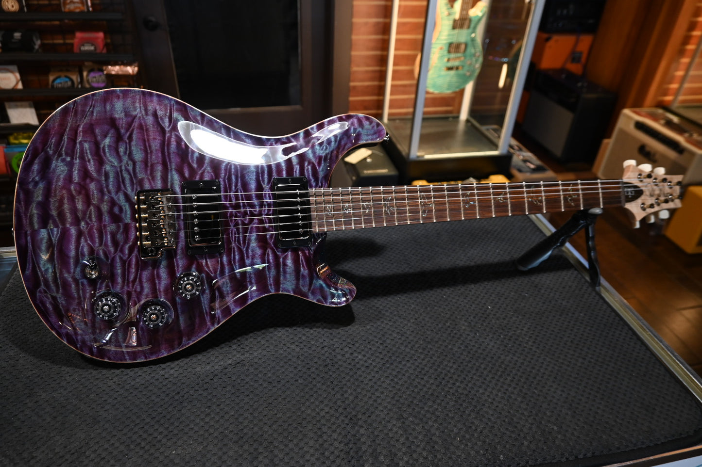 PRS Wood Library DGT 10-Top Quilt - Violet/Color Shift Sparkle Guitar #2066 - Danville Music