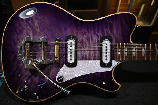 Powers Electric A-Type Select Quilt Maple PF42 CamTail - Ube Burst Guitar #B499