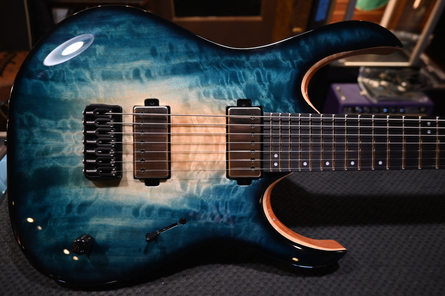 Mayones Duvell Elite 7 - Turquoise Iris Guitar #6109