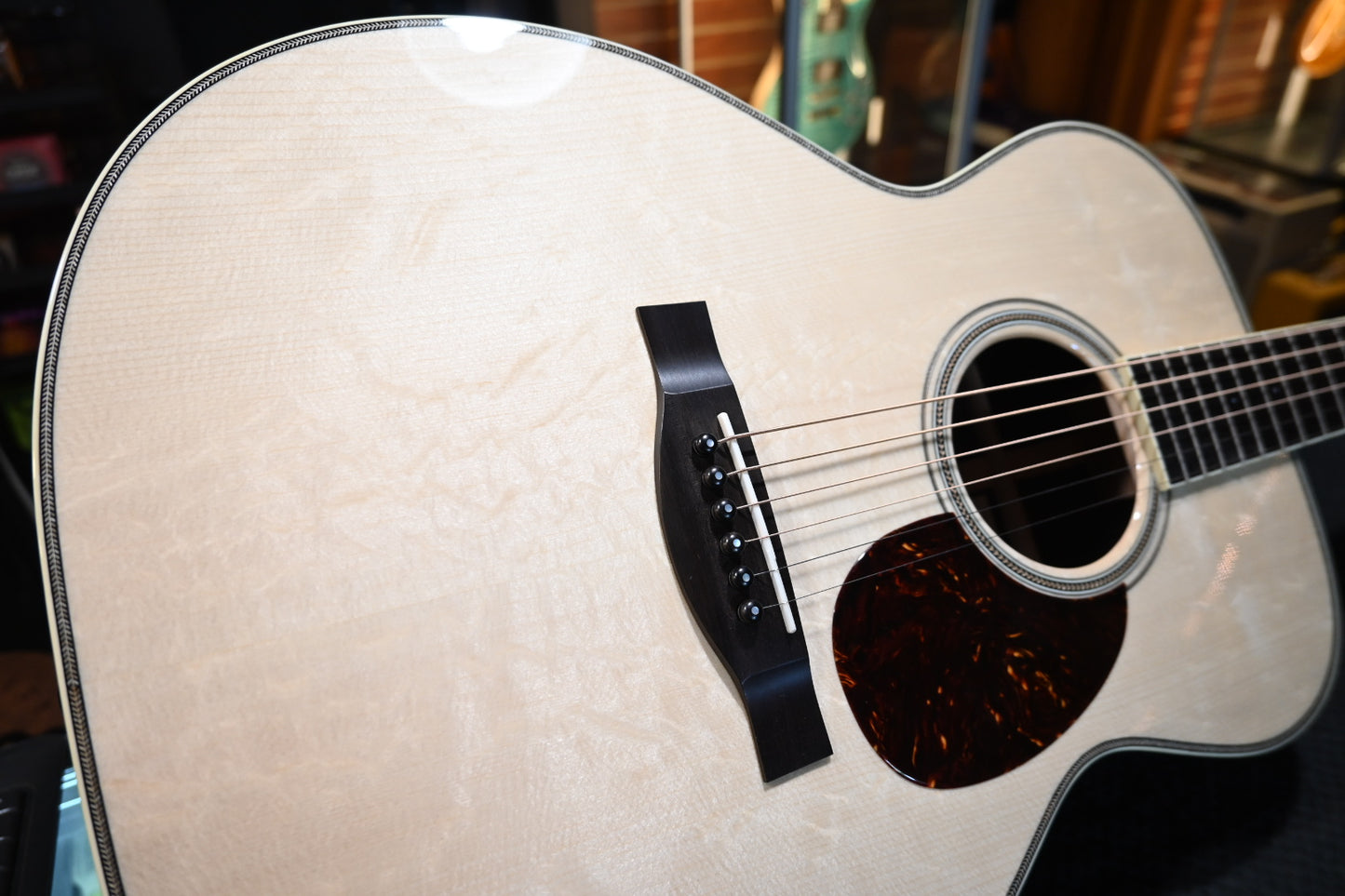Santa Cruz OM Bearclaw Moon Spruce/Rosewood Guitar #6368 - Danville Music