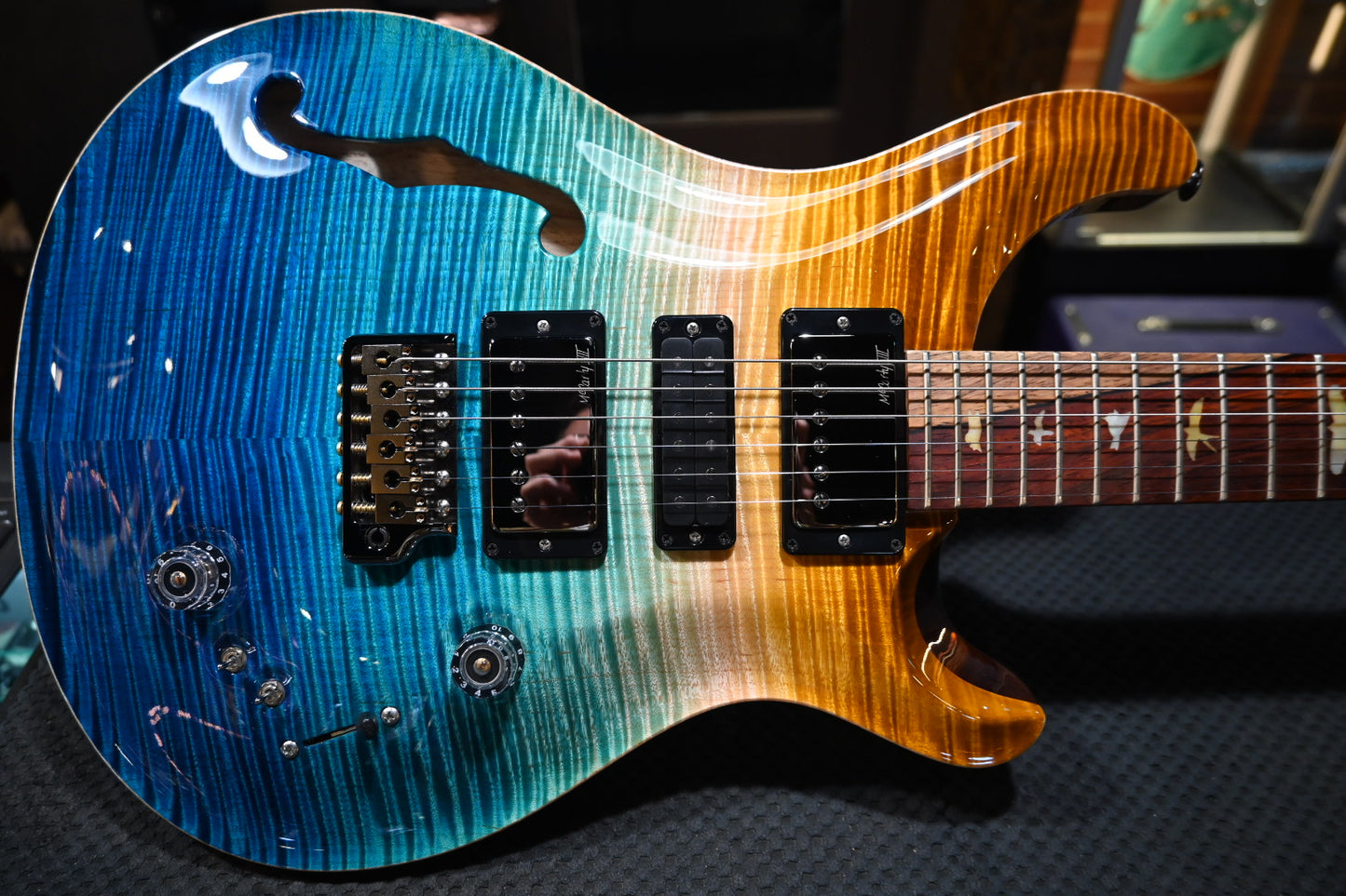 PRS Wood Library Special Semi-Hollow Danville Music 35th Anniversary Artist Top - Beach Fade Guitar #5859