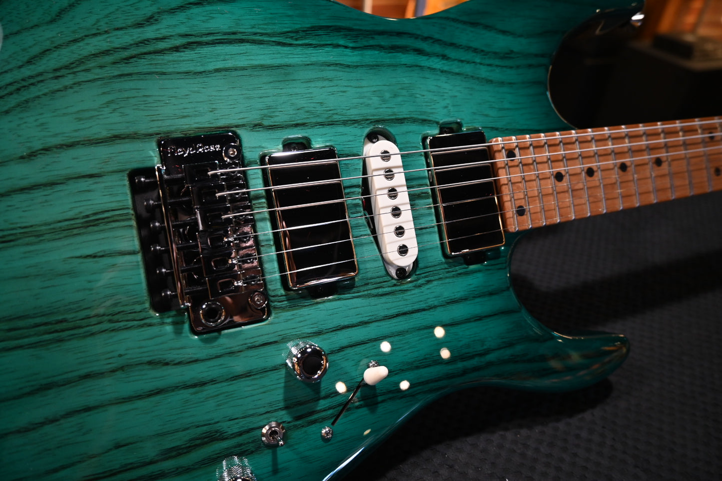 Tom Anderson Angel Player - Natural Teal Burst Dark Grain Guitar #324N