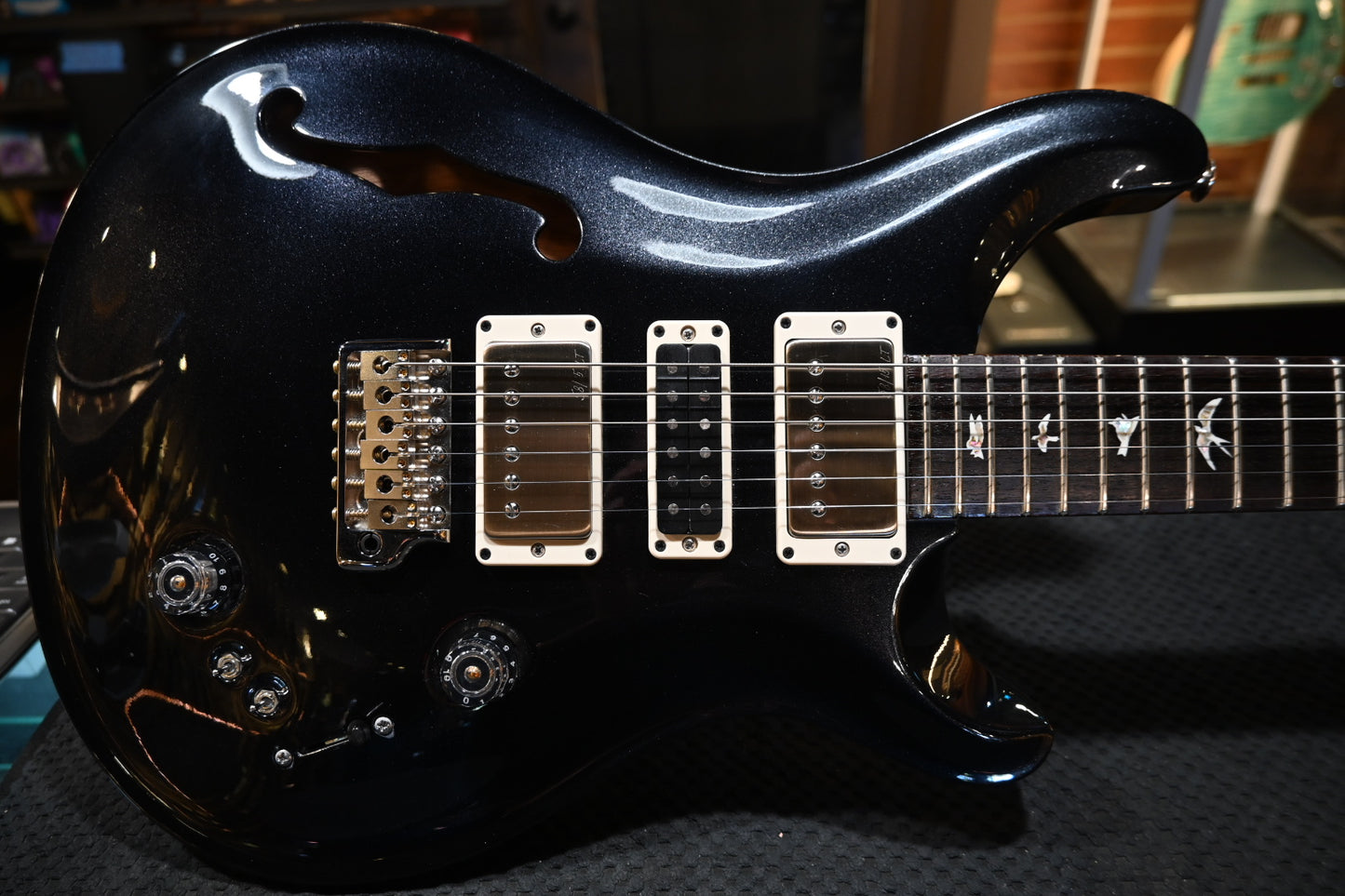 PRS Special Semi-Hollow 2024 - Metallic Black Guitar #7641 - Danville Music