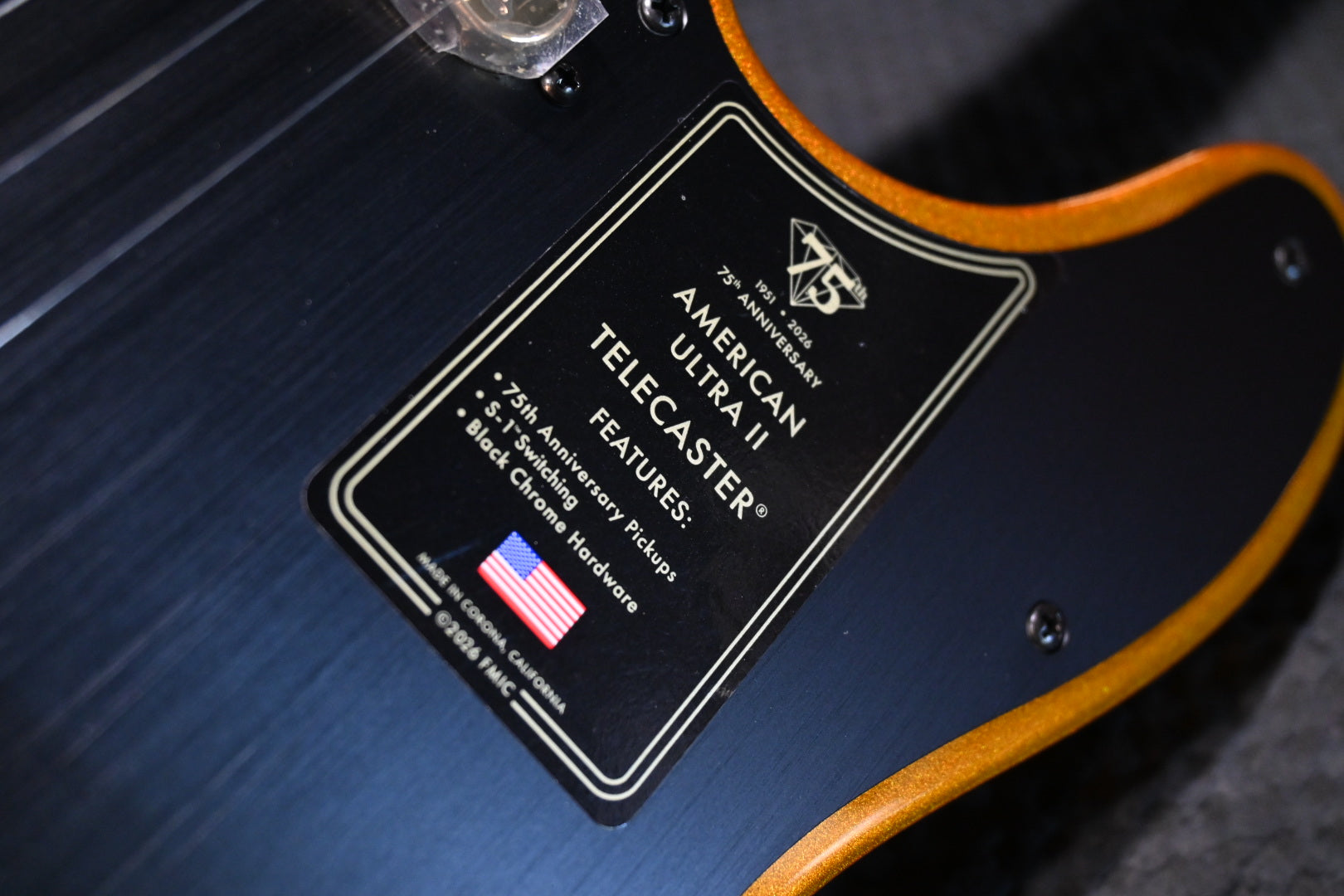 Fender 75th Anniversary American Ultra II Telecaster - Liquid Gold Guitar #8447 - Danville Music