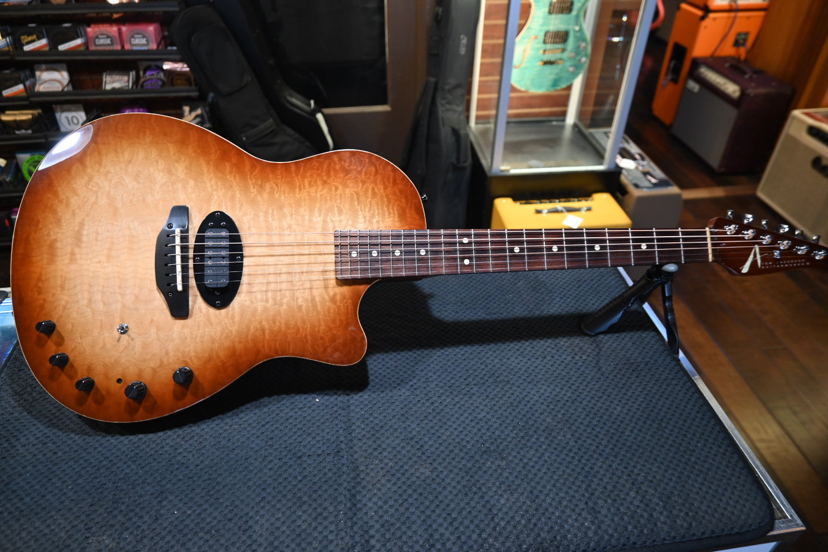 Tom Anderson Crowdster Plus 2008 - Autumn Edge Burst Guitar #008A - Danville Music