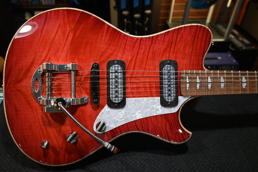 Powers Electric A-Type Select Maple FF42 CamTail - Cosmo Red Guitar #B088 - Danville Music