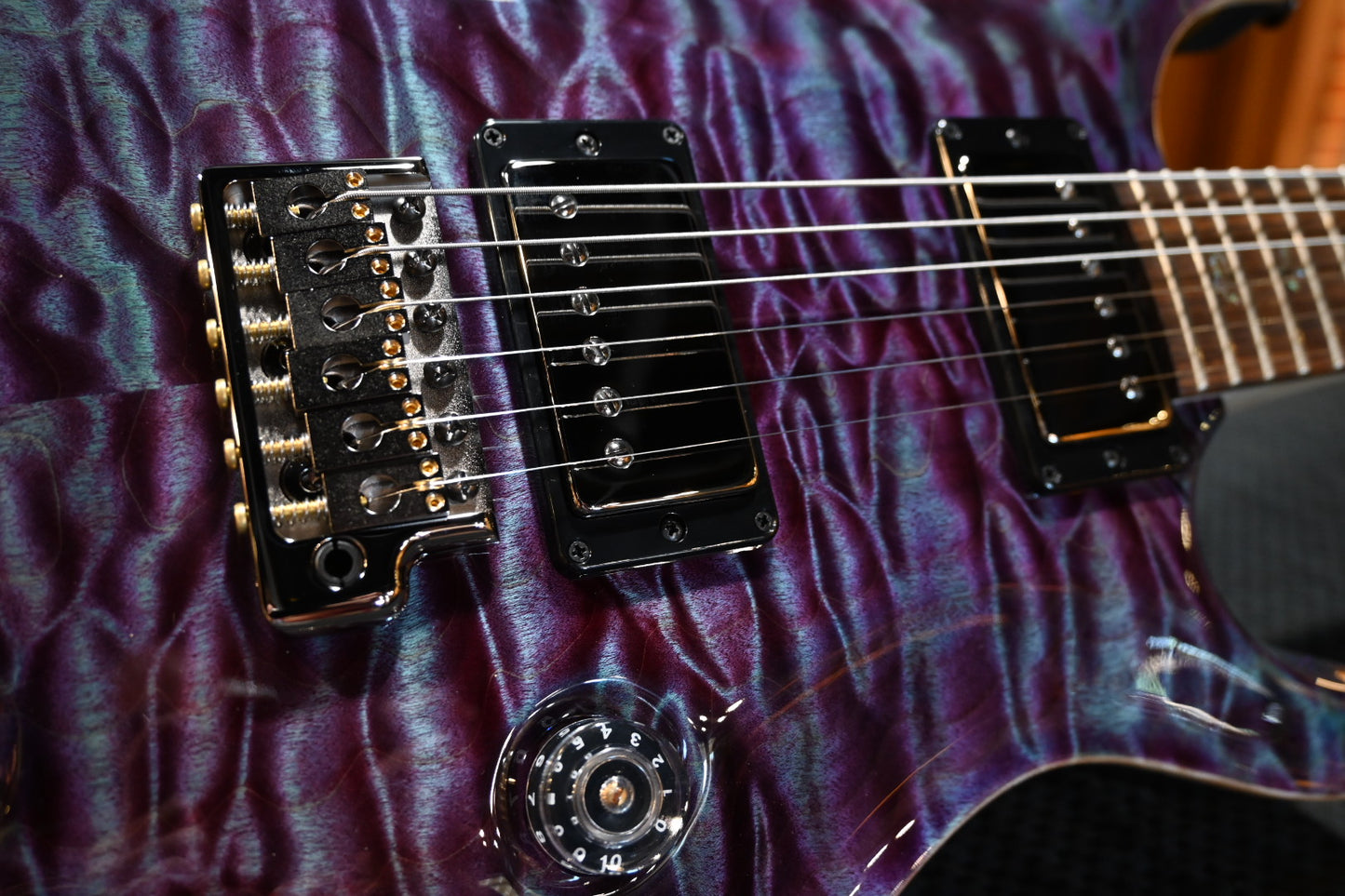PRS Wood Library DGT 10-Top Quilt - Violet/Color Shift Sparkle Guitar #2066 - Danville Music