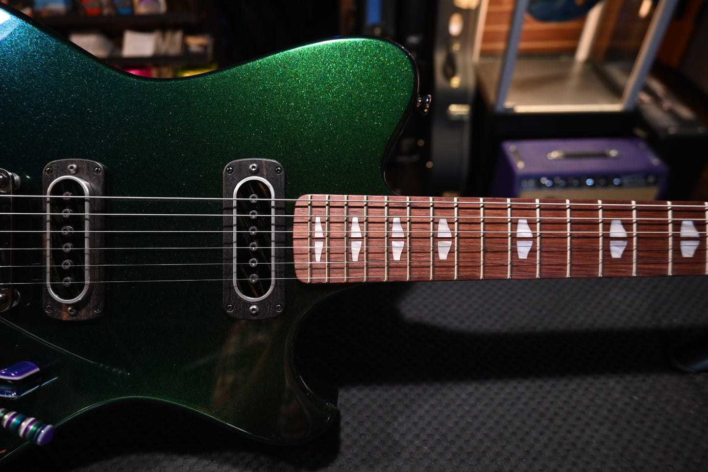 Powers Electric A-Type PF42 CamTail - Chroma Algae Guitar #B148 - Danville Music