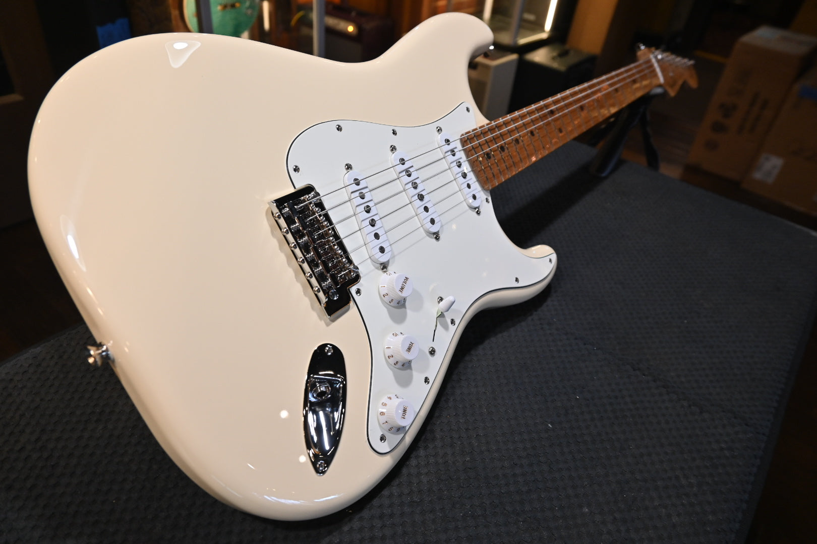Fender Limited Edition Player II Stratocaster Roasted Maple - Olympic White Guitar #7764 - Danville Music