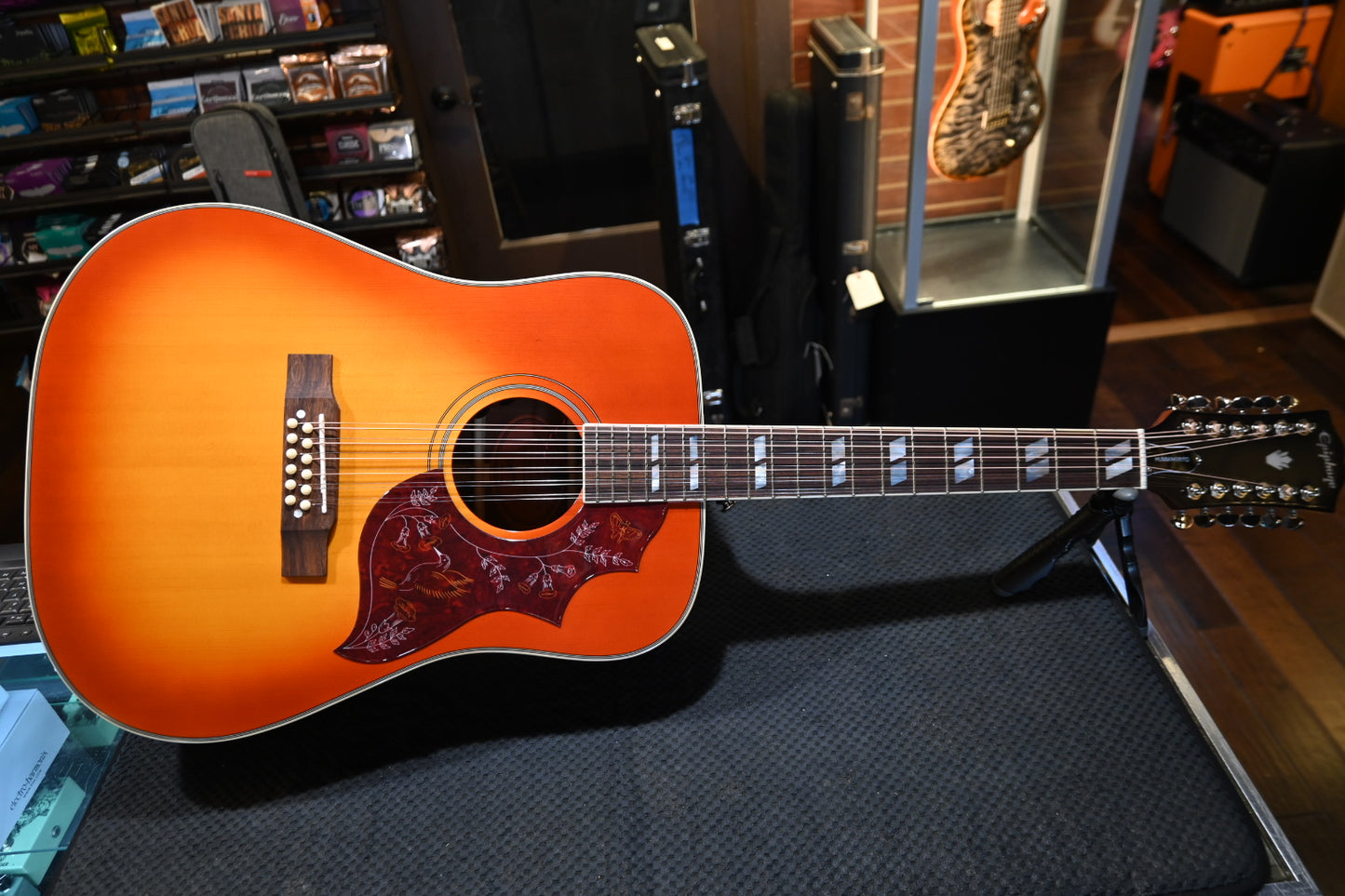 Epiphone Hummingbird 12-String - Aged Cherry Sunburst Guitar #3318