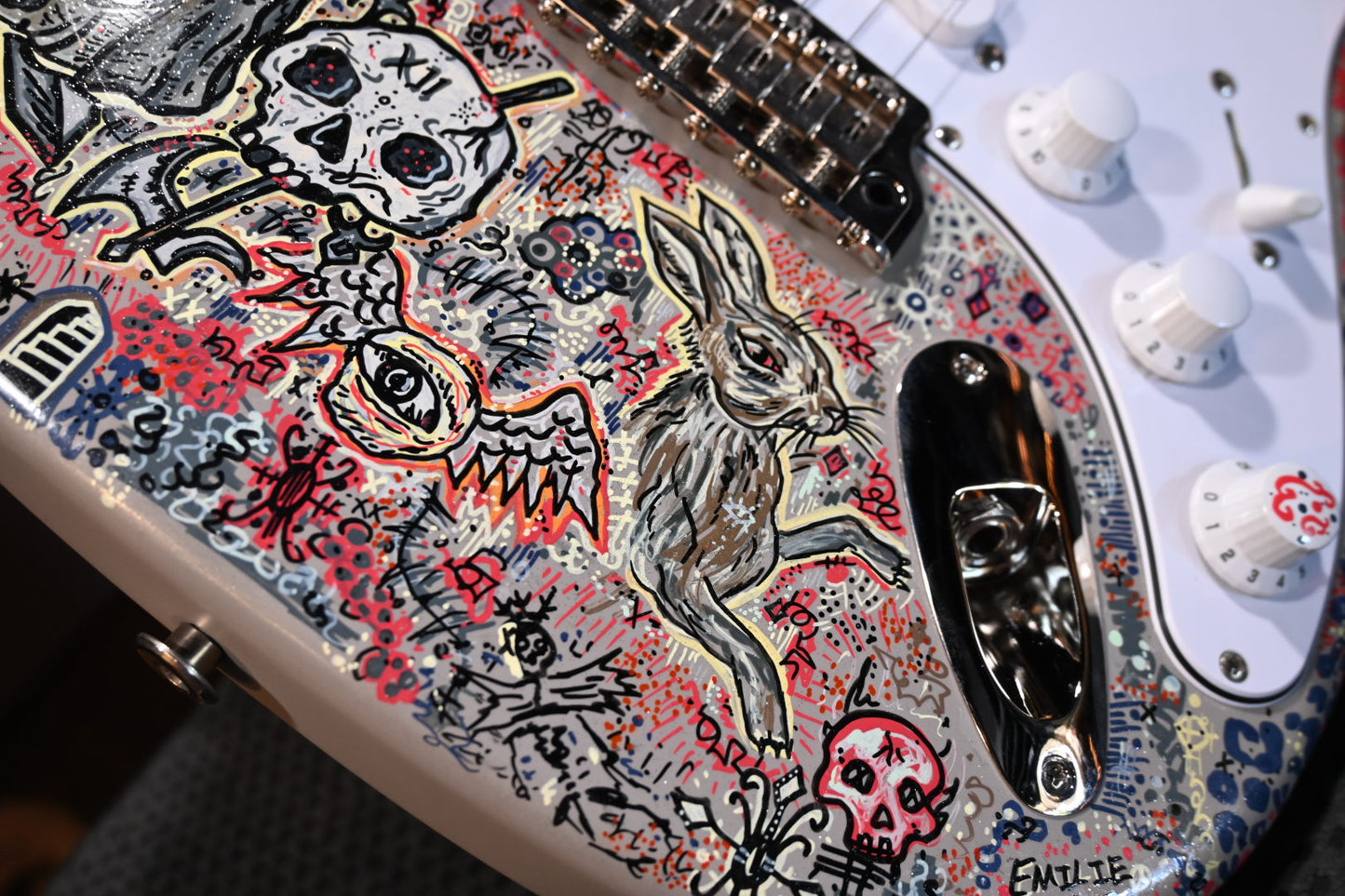 PRS Silver Sky Danville Music x Rosati “Skull Menagerie” 2026 - Moc Sand Satin Guitar #4866