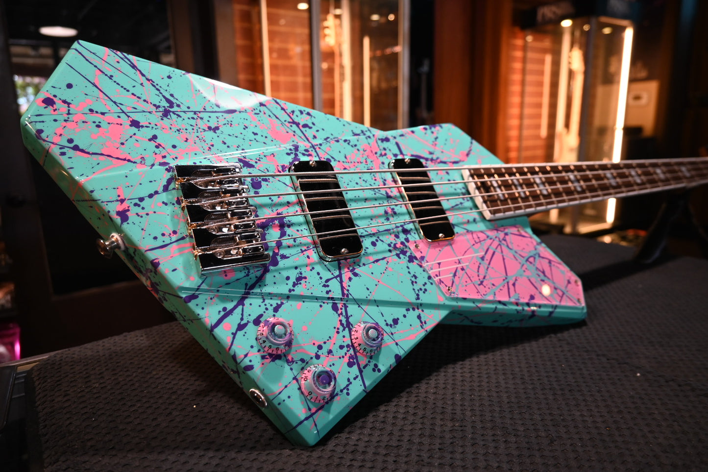 Kauer Draken NAMM Exclusive - Seafoam Splatter Guitar #004