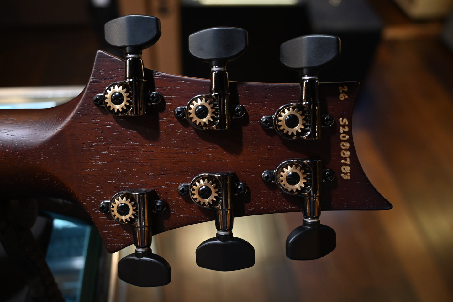 PRS Wood Library S2 Custom 24-08 Poplar Burl Limited Edition - Black Gold Burst Guitar #8783
