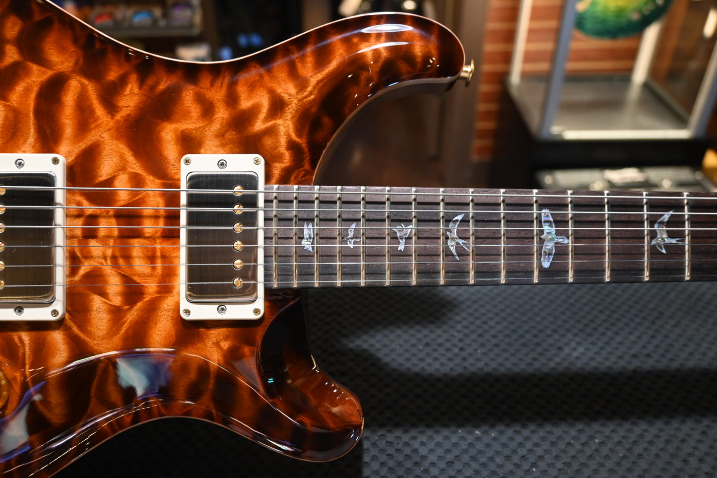 PRS Wood Library DGT 10-Top Quilt Brazilian Rosewood - Copperhead Burst Guitar #5539 - Danville Music