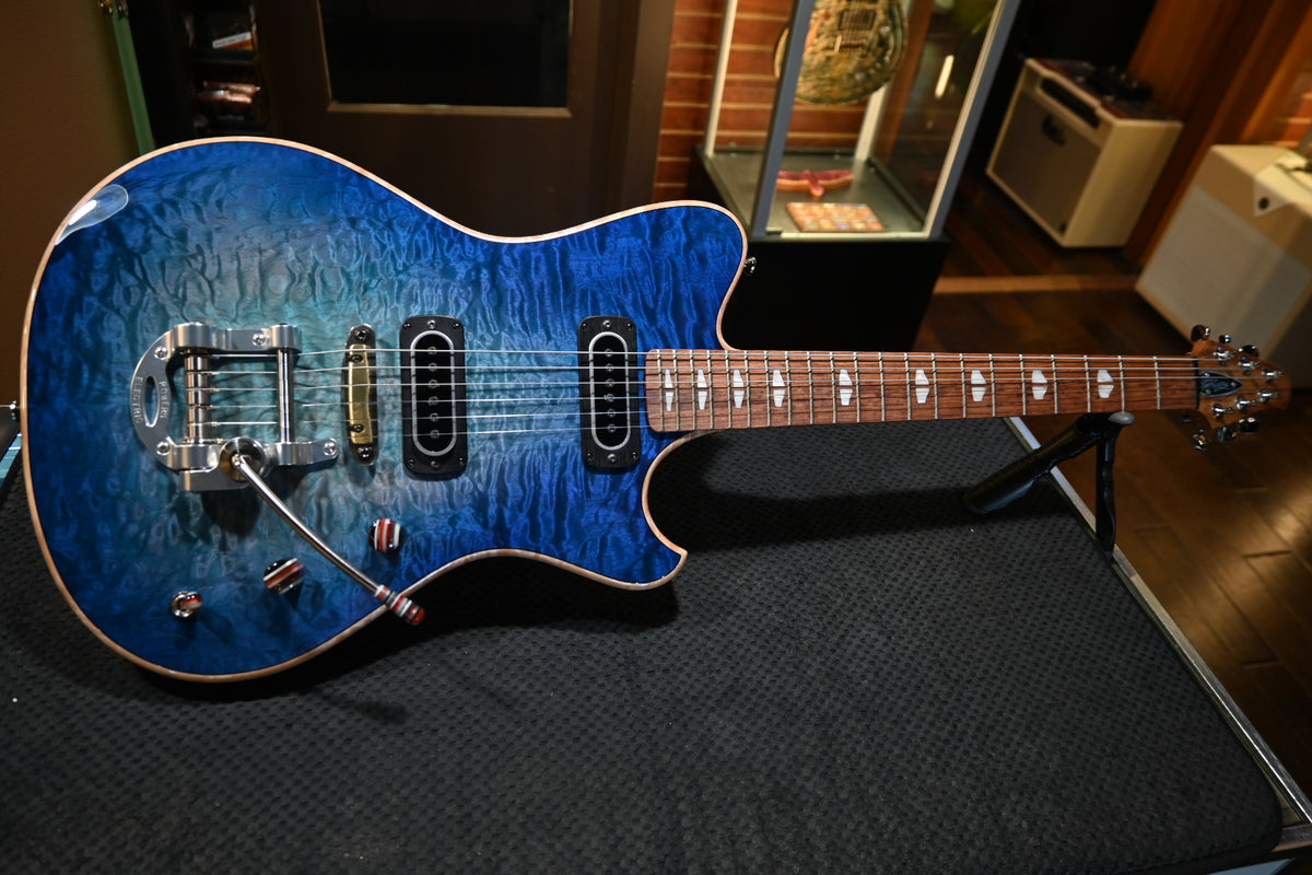 Powers Electric A-Type Select Quilt Maple PF42 CamTail - Aegean Burst Guitar #B556