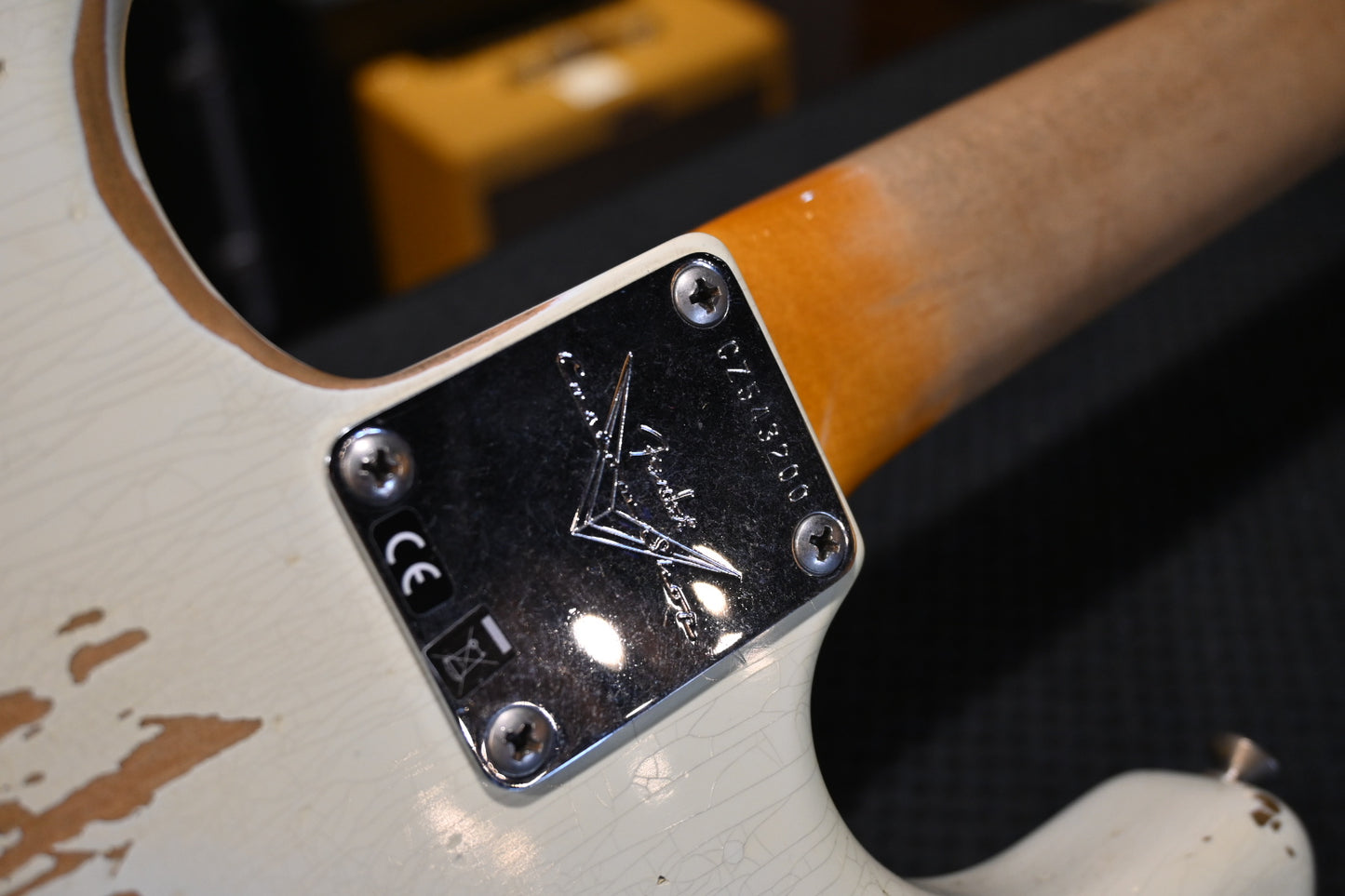 Fender Custom Shop 1959 Stratocaster Heavy Relic 2019 - Aged Olympic White Guitar #3200 - Danville Music