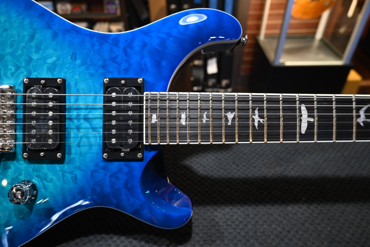 PRS SE Custom 24-08 Quilt - Lake Blue Guitar #1184