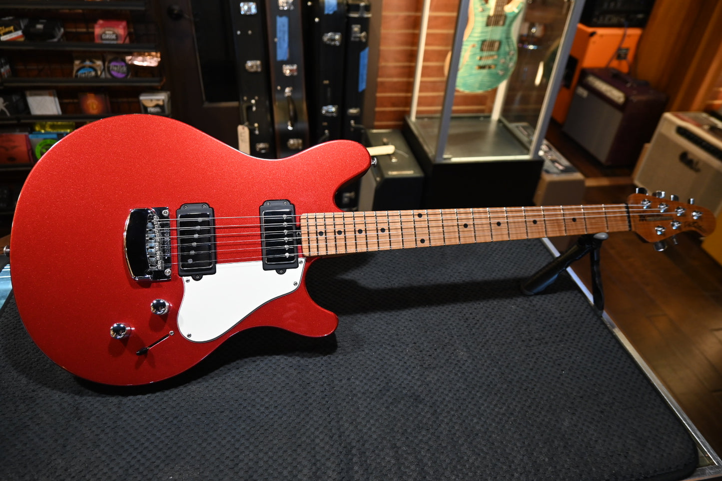 Music Man Valentine - Husker Red Guitar #5223 USED - Danville Music