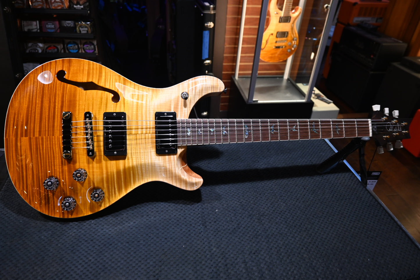 PRS Wood Library McCarty 594 Semi-Hollow Danville Music 35th Anniversary Artist Grade - Gold Storm Fade Guitar #2875