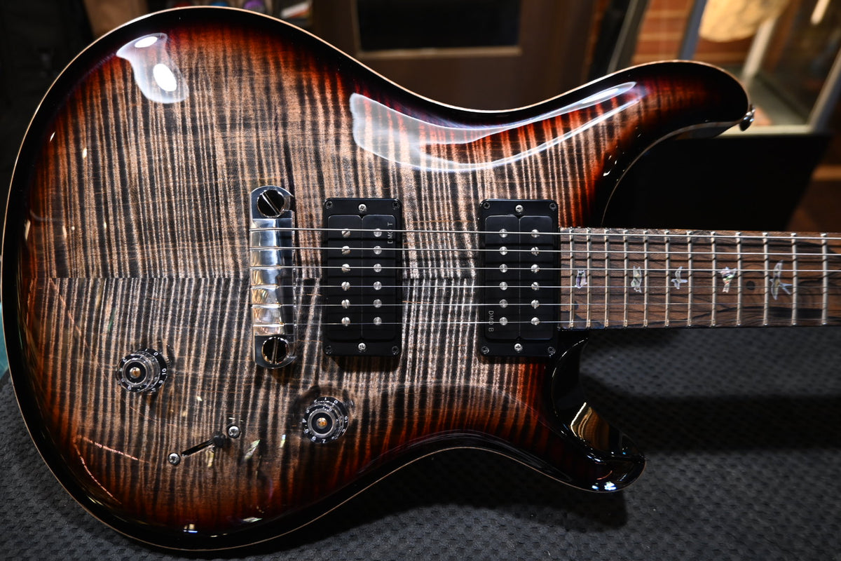 PRS Wood Library Custom 24 Stoptail Limited Edition 10-Top - Charcoal Tri-Color Sunburst Guitar #3423