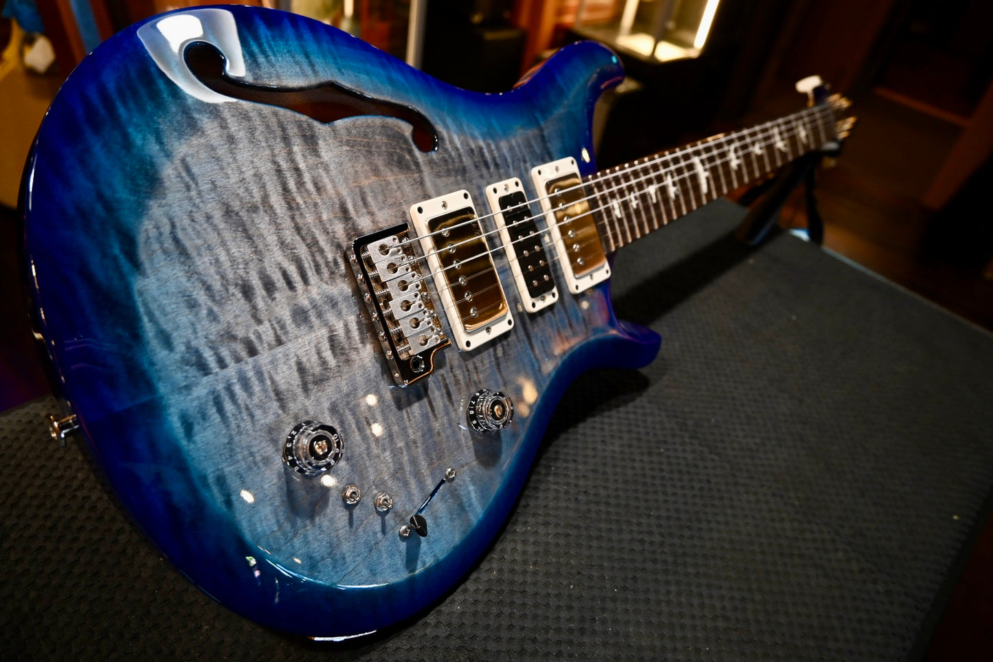 PRS S2 Special Semi-Hollow - Faded Gray Black Blue Burst Guitar #1042 - Danville Music
