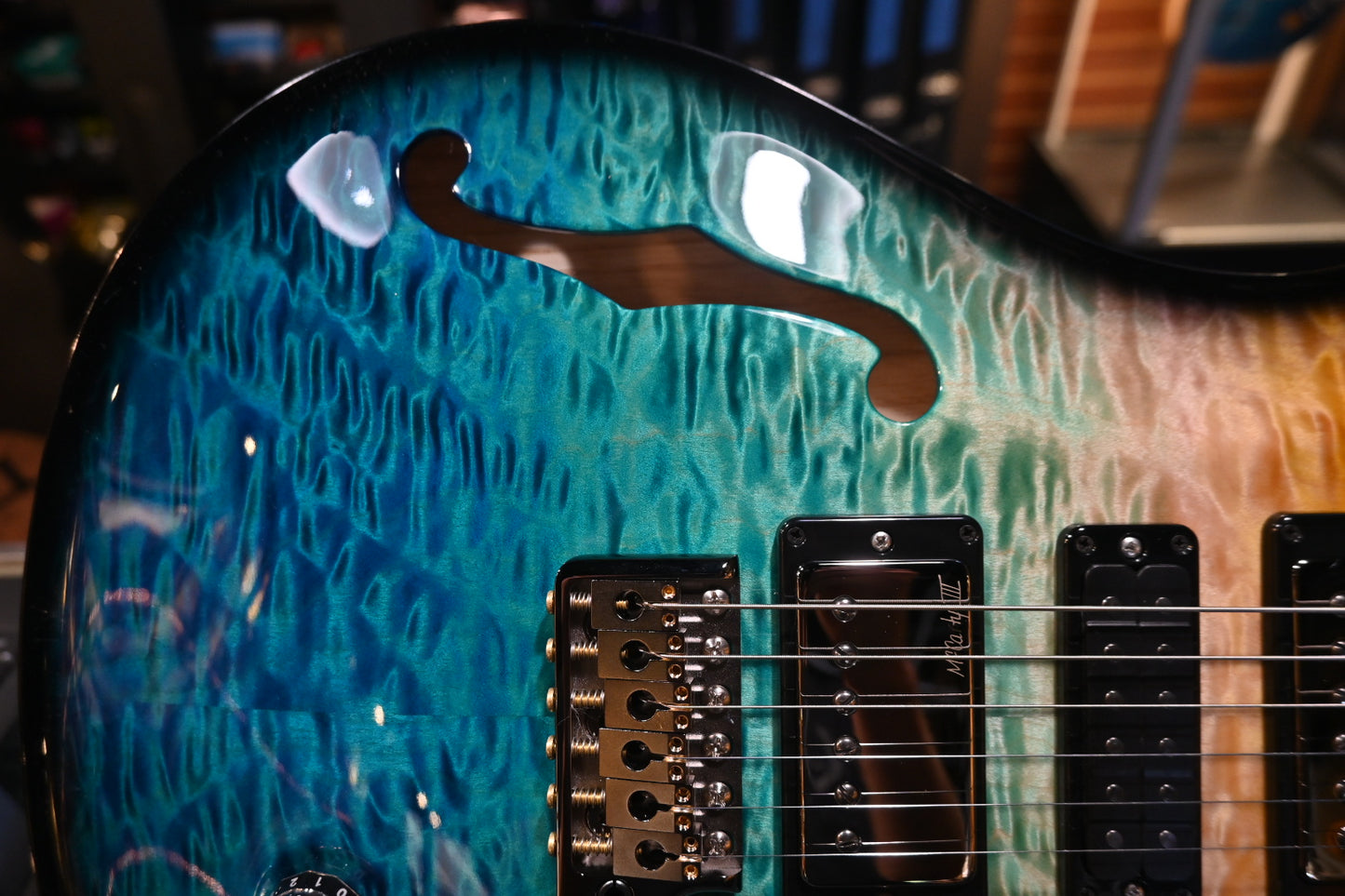 PRS Wood Library Special Semi-Hollow Danville Music 35th Anniversary Artist Top - Beach Fade Smokeburst Guitar #5860 - Danville Music