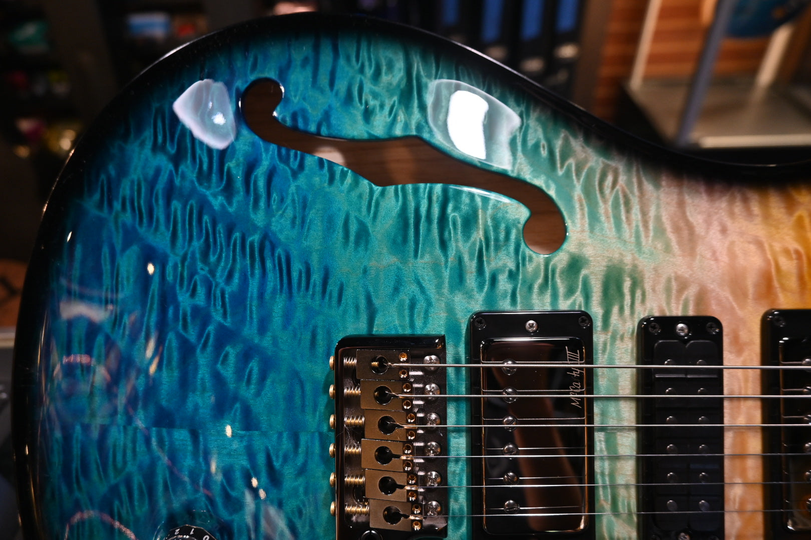 PRS Wood Library Special Semi-Hollow Danville Music 35th Anniversary Artist Top - Beach Fade Smokeburst Guitar #5860 - Danville Music